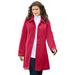 Plus Size Women's Plush Fleece Jacket by Roaman's in Classic Red (Size 6X) Soft Coat