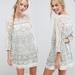 Free People Dresses | Free People Light Green And Cream Mini Dress | Color: Cream/Green | Size: Xxs