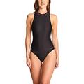 Zoggs Women's Cable Zipped High Neck Ecolast One Piece Swimsuit