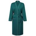 Amorbella Women Kimono Robe Lightweight Long Cotton Bathrobe (Green, XL)