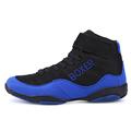 Boxing Shoe, Mesh Breathable Kickboxing Shoes Lightweight Wrestling Shoes Boots for Men Women Kids,Blue,41 EU