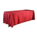 Nappe Rectangulaire Solide en Satin pour Décoration de Table Couverture pour Gril Hôtel Banquet