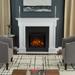 Thayer 55" White Electric Fireplace by Real Flame