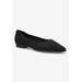 Extra Wide Width Women's Mireya Flat by Bella Vita in Black Knit (Size 7 1/2 WW)