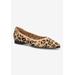 Extra Wide Width Women's Mireya Flat by Bella Vita in Leopard Knit (Size 11 WW)