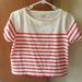 Madewell Tops | Madewell Boxy T Shirt | Color: Red/White | Size: Xs