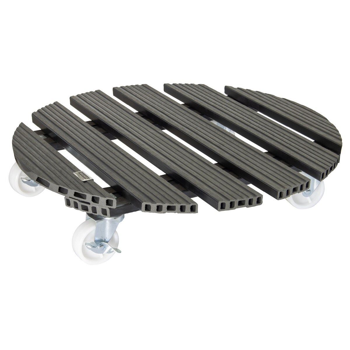 WAGNER Pflanzenroller WPC Ø 50 x 11 cm, für außen & innen, anthrazit, wetterfest, Tragkraft 120 kg - 20056501 Image