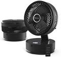 Pro Breeze 8" Foldable Desk Fan - Air Circulator Fan with Low Energy DC Motor - Quiet Cooling Fan with 24 Speeds, 4 Operating Modes, 12 Hour Timer for Home, Bedroom and Office - Black