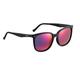 BLUE BAY ELUSOR, Polarised Sunglasses for Women, 100% UV Protection for Outdoor Activities, Sustainable Sunglasses in Recycled Material, Lightweight and Flexible, Black Frame and Pink Lenses, 0.81oz