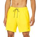 PUMA Men's Swimming Shorts-Mid-Length-Visible Drawcord Board, Yellow, S