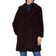 French Connection Women's Banna Faux Fur Long Coat, Purple(DECADENCE), Large