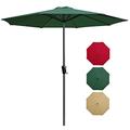 2.7M Parasol Large Beach Umbrella with Crank Handle, UV 50+ Protection Outdoor Garden Umbrella Sun Shade Parasol for Garden, Patio, Beach, Deck & Pool, Easy to Open, Ø 270cm,40mm Steel Pole