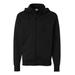 Independent Trading Co. EXP80PTZ Poly-Tech Full-Zip Hooded Sweatshirt in Black size Large | Cotton/Polyester Blend EXP80P