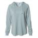 Independent Trading Co. PRM2500 Women's Womenâ€™s Lightweight California Wave Wash Hooded Sweatshirt in Sage size 2XL | Cotton/Polyester Blend