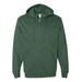 Independent Trading Co. SS4500Z Midweight Full-Zip Hooded Sweatshirt in Alpine Green size Small | Cotton/Polyester Blend SS450Z