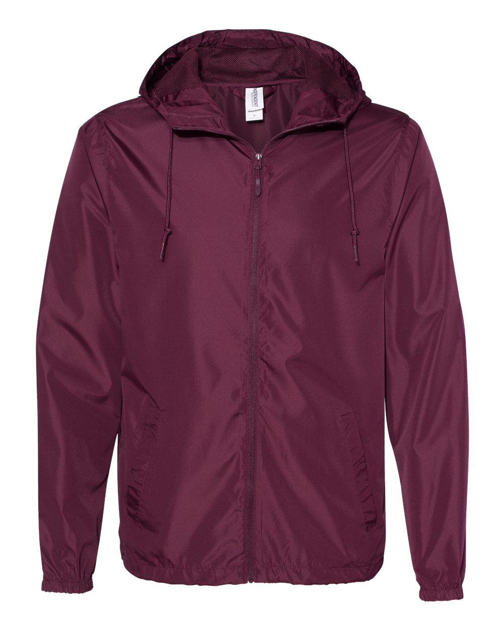 Independent Trading Co. EXP54LWZ Lightweight Windbreaker Full-Zip Jacket in Maroon size 3XL | Polyester