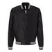 Independent Trading Co. EXP52BMR Lightweight Bomber Jacket in Black/White size Medium | Polyester