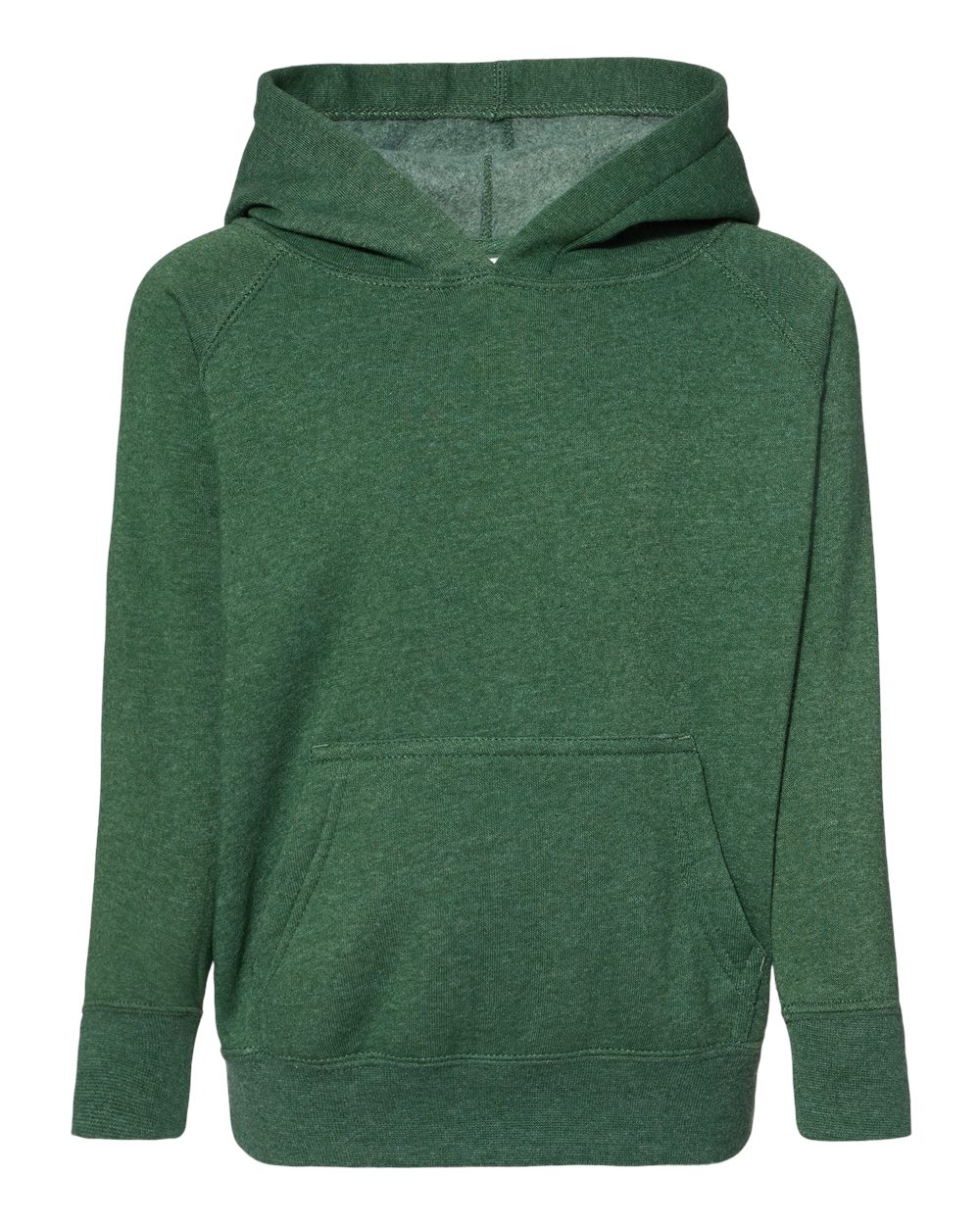 Independent Trading Co. PRM10TSB Toddler Raglan Hooded Pullover T-Shirt in Moss size 5/6 | Cotton/Polyester Blend