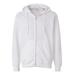 Independent Trading Co. SS4500Z Midweight Full-Zip Hooded Sweatshirt in White size Small | 80/20 Cotton/Polyester SS450Z