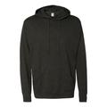 Independent Trading Co. SS150J Lightweight Hooded Pullover T-Shirt in Charcoal Heather size Medium | Cotton/Polyester Blend SS150