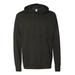 Independent Trading Co. SS150J Lightweight Hooded Pullover T-Shirt in Charcoal Heather size Medium | Cotton/Polyester Blend SS150