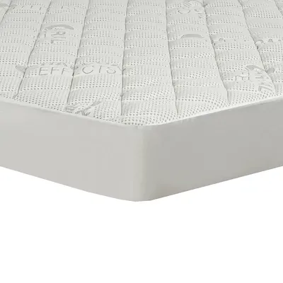 Shop Now For The All In One Cooling Charcoal Effects Odor Control Cooling Fitted Mattress Pad White Cal King Accuweather Shop