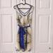 Anthropologie Dresses | Anthropology Silk Dress | Color: Blue/Green | Size: M