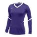 Nike Tops | Last One Nike: Purple & White Long Sleeve V Neck Workout Shirt | Color: Purple/White | Size: M