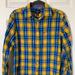 American Eagle Outfitters Shirts | American Eagle Long Sleeve Button Down Shirt | Color: Blue/Yellow | Size: S