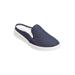 Extra Wide Width Women's The Camellia Slip On Sneaker Mule by Comfortview in Denim Dot (Size 8 WW)