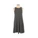 Old Navy Casual Dress - A-Line Scoop Neck Sleeveless: Black Stripes Dresses - Women's Size Small