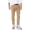 Scotch & Soda Men's Stuart-Classic Garment-Dyed Twill Chino Casual Pants, Sand 0137, 33W/ 34L