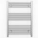 600mm Wide Flat and Curved Chrome Heated Towel Rail Radiator Designer Bathroom Radiator For Central Heating Designer UK (600 * 800mm High Flat)