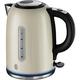 Russell Hobbs Cream Stainless Steel Electric 1.7L Cordless Kettle (Quiet & Fast Boil 3KW, Removable washable anti-scale filter, Push button lid, Perfect pour spout) 20461