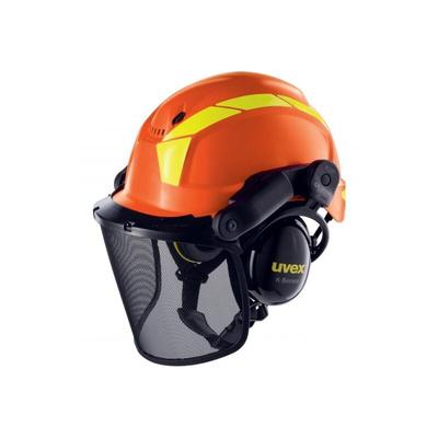 Schutzhelm pheos forestry 9774 kurzer Schirm, Drehrad, orange - Uvex