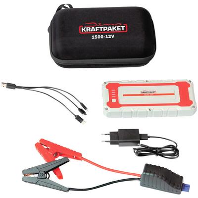 Dino KRAFTPAKET Schnellstartsystem 12V 1500A 62.9Wh 136150 Starthilfestrom (12 V)=500 A Arbeitsleuc Image