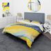 Designart 'Abstract Composition In Yellow and Blue VII' Modern Duvet Cover Comforter Set