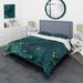 Designart 'Dark Blue Marble With Golden Glitter' Modern Duvet Cover Comforter Set