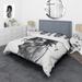 Designart 'Monochrome Portrait of African American Woman V' Modern Duvet Cover Comforter Set