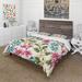 Designart 'Vintage Pink and Blue Wildflowers' Traditional Duvet Cover Comforter Set