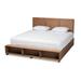 Alba King Size 4-Drawer Platform Storage Bed with Built-In Shelves