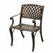 Contemporary Modern Outdoor Mesh Lattice Aluminum Dining Chair