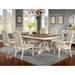 Pann Farmhouse White Solid Wood 7-Piece Expandable Dining Table Set by Furniture of America