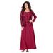 Plus Size Women's Beaded Lace Jacket Dress by Roaman's in Rich Burgundy (Size 18 W)