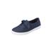 Women's The Anzani Slip On Sneaker by Comfortview in Denim Dot (Size 7 1/2 M)