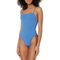 Seafolly Women's Square Neck Maillot One Piece Swimsuit, Marina Blue, 12