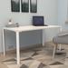 Compel Dox Desk Wood/Metal in White | 29.5 H x 47.25 W x 23.75 D in | Wayfair DOX-SNOW-WHT