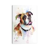 East Urban Home Boxer by Dean Crouser - Wrapped Canvas Painting Print Canvas in Black/Blue/Orange | 26 H x 18 W x 1.5 D in | Wayfair