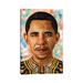 East Urban Home Barack Obama by Crixtover Edwin - Wrapped Canvas Graphic Art Print Canvas in Black/Blue/Brown | 12 H x 8 W x 0.75 D in | Wayfair