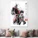 East Urban Home Hero Academia Sumi-E - Wrapped Canvas Graphic Art Metal in Black/Gray/Red | 60 H x 40 W x 1.5 D in | Wayfair